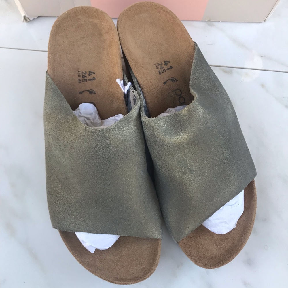 $160 Birkenstock Women's Papillio, Namica Slide - Narrow Width Gold 41 , 10-10.5 - Picture 3 of 6